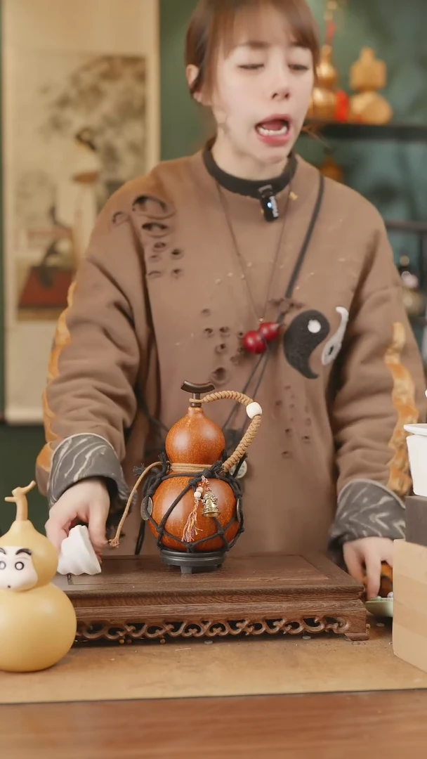 【闪购商品】66号精品天然大漆工艺防渗内胆酒葫芦~