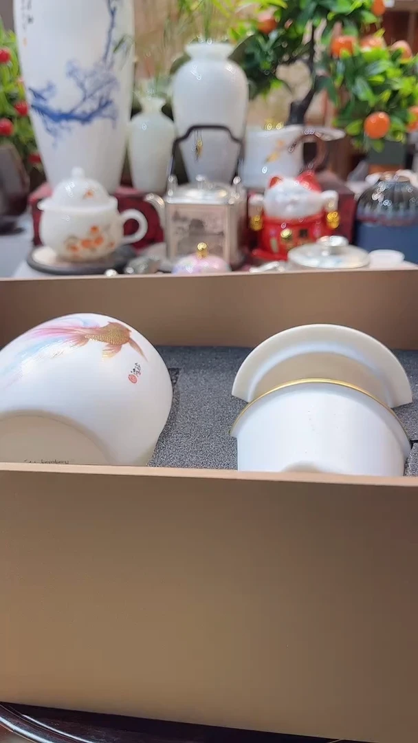 瓷片德艺茶器直播间@@渡景办公杯