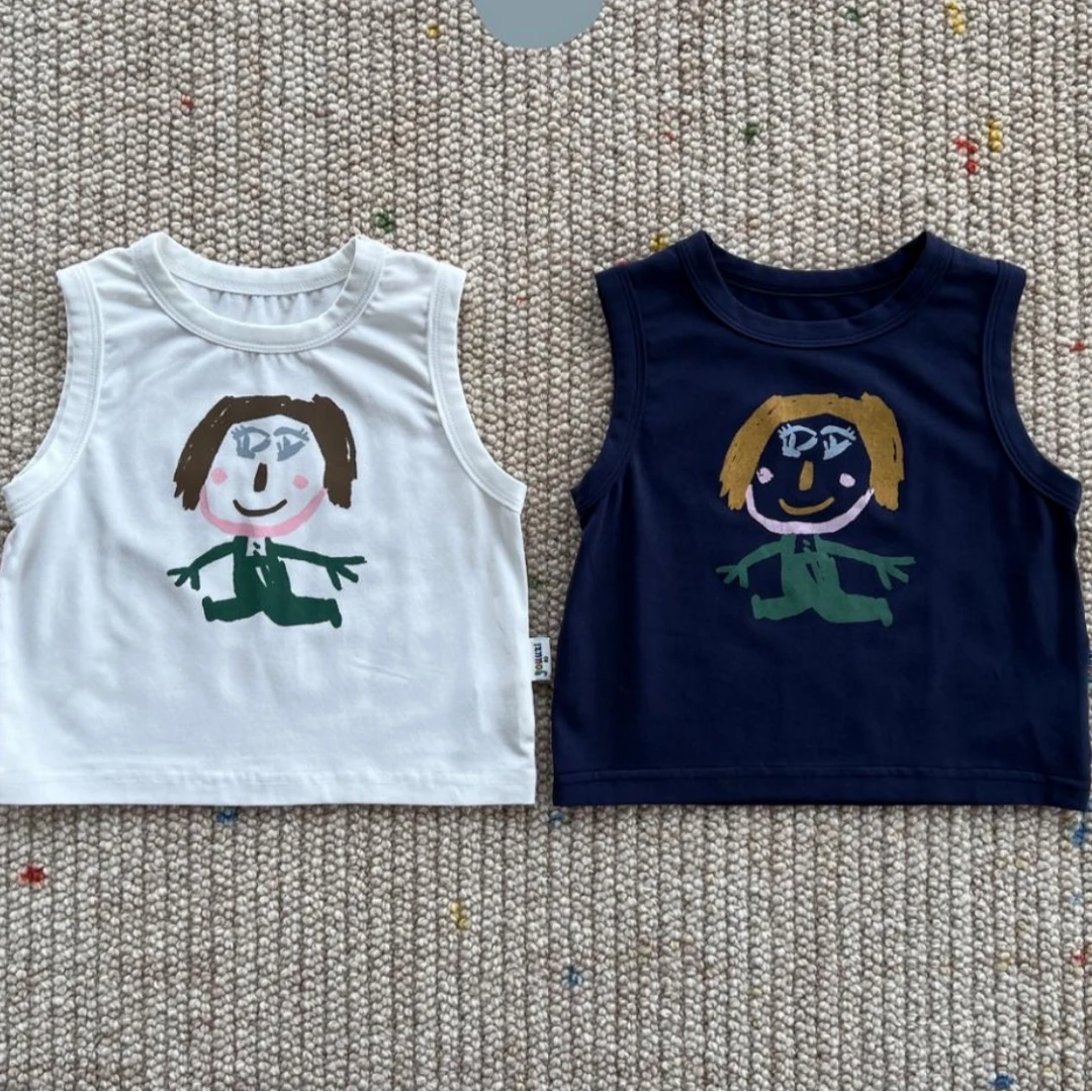 Y.Z右子爆款趣味印花背心T恤