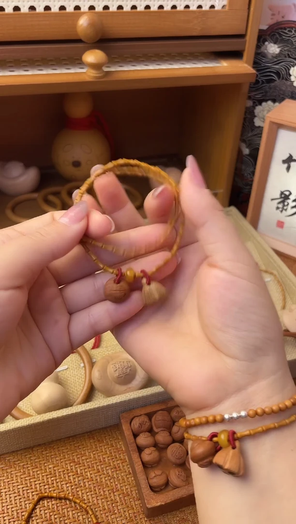 手串/手链核桃竹节手串一物一拍好运连连款双圈
