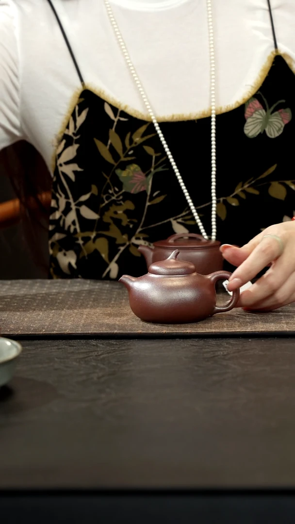 茶壶紫砂@****.柴烧小矮茄段120cc