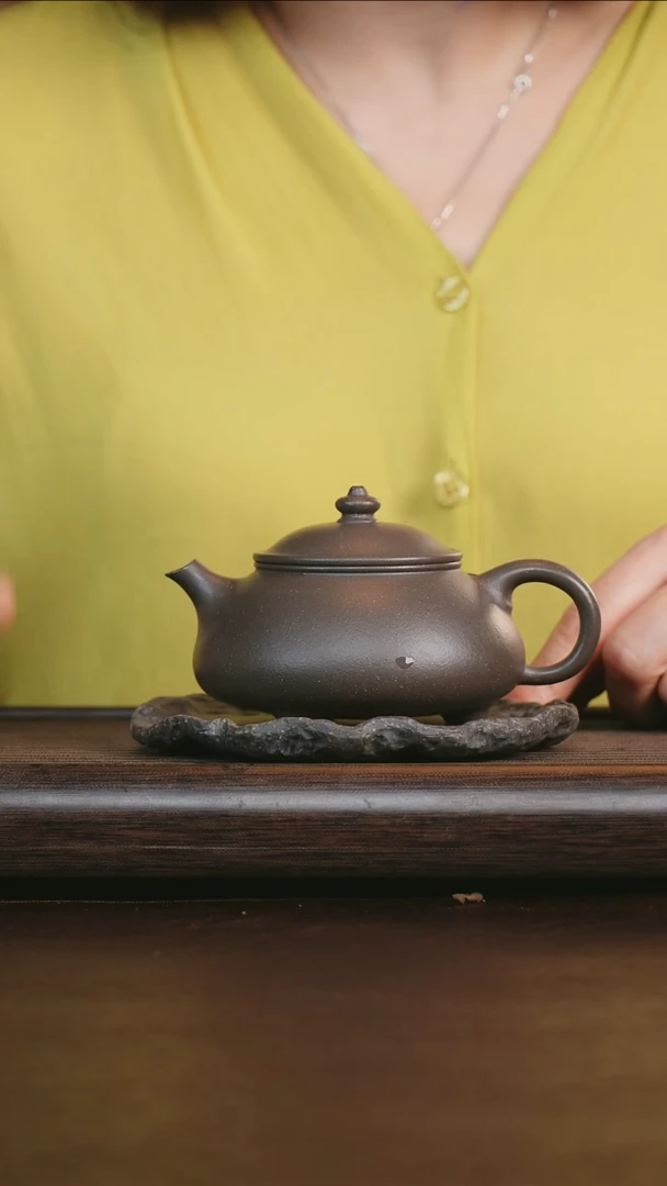茶壶紫砂艺品紫砂 精选天青 寒江190cc加壶承