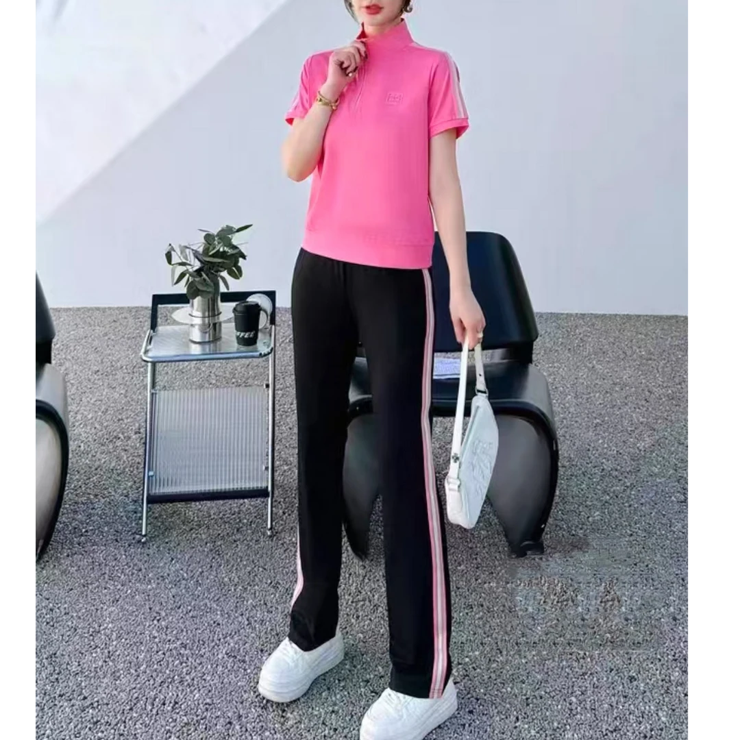 2025夏季新款时尚洋气两件套显瘦气质女士休闲套装308衣57裤98