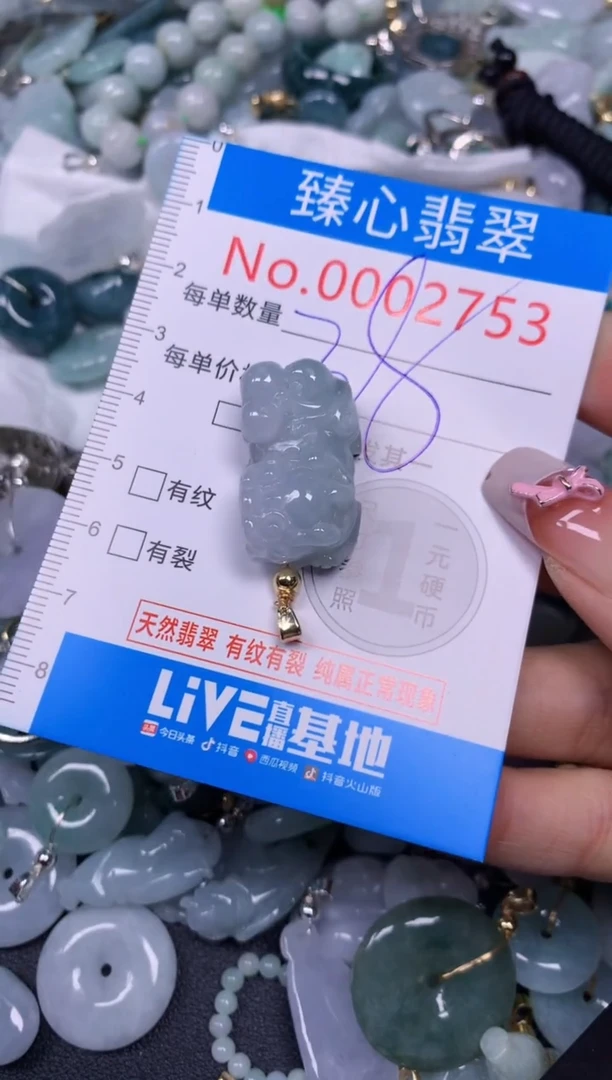 【闪购商品】翡翠颈饰未镶嵌含绳0002753