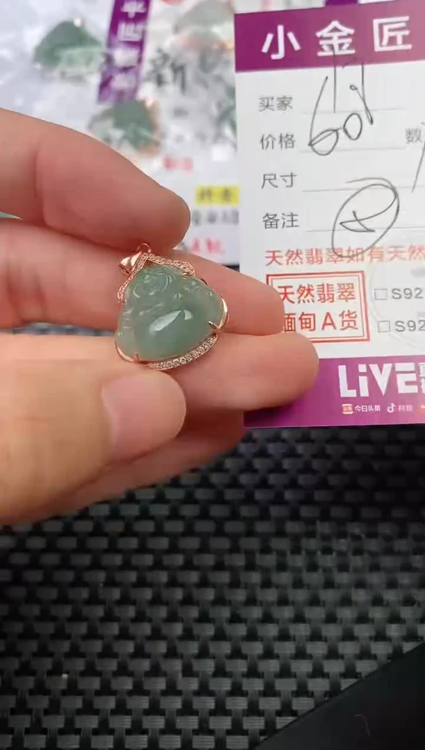 翡翠银S925镶嵌颈饰·