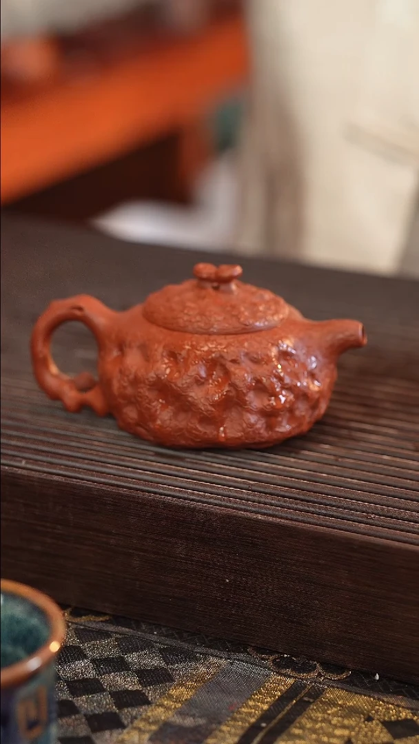 茶壶紫砂供春 大红袍 170cc