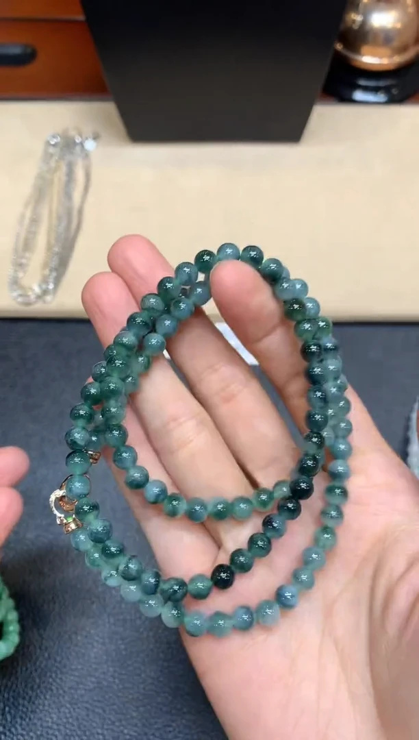 18K金镶嵌手链翡翠珠子【无服务费【24小时鉴赏期】