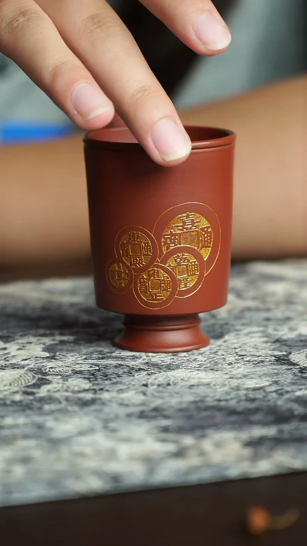 茶杯紫砂25号宜兴紫砂主人杯瑕疵