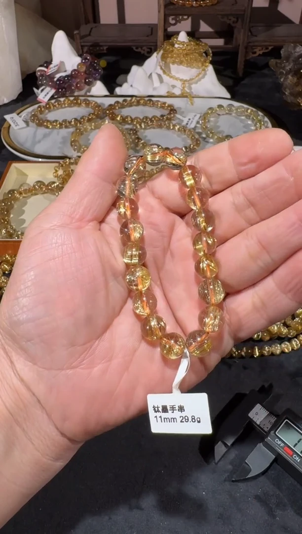 未镶嵌手串发晶SJ-960金发晶