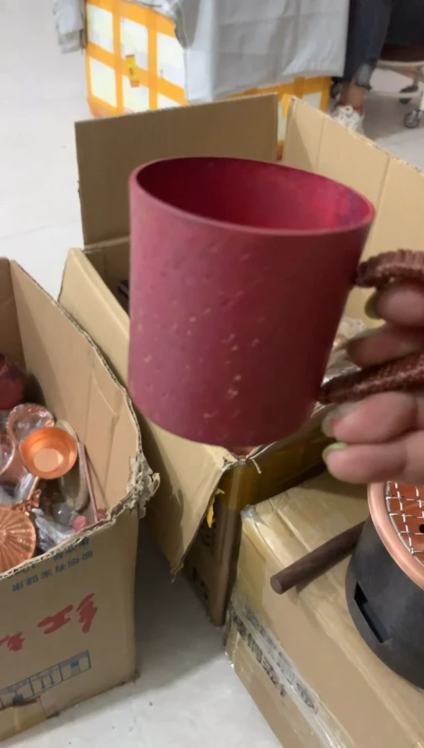 金属纯紫铜火烧红大号主人杯