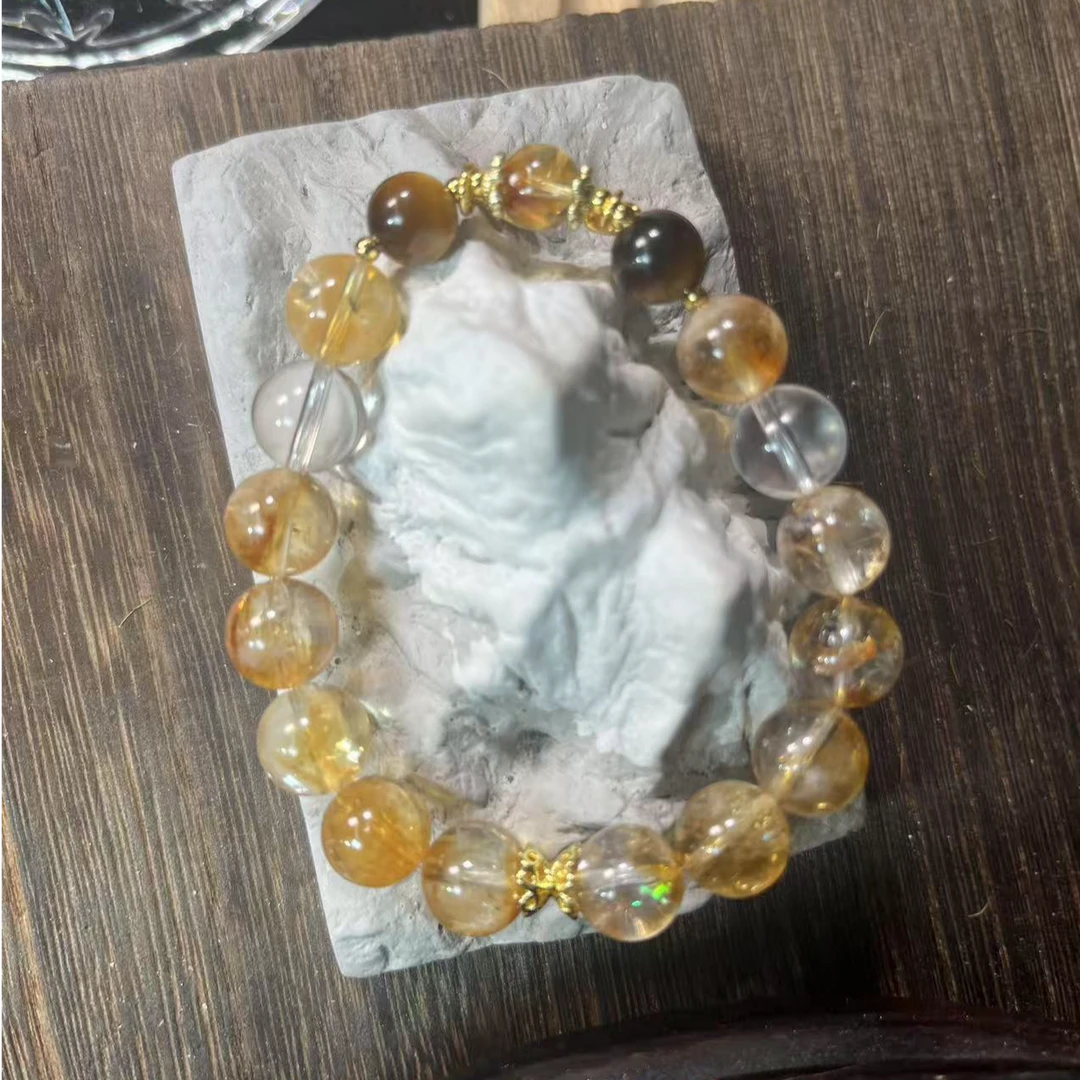 【日富一日】天然水晶黄塔晶手串米米系列多样性发一