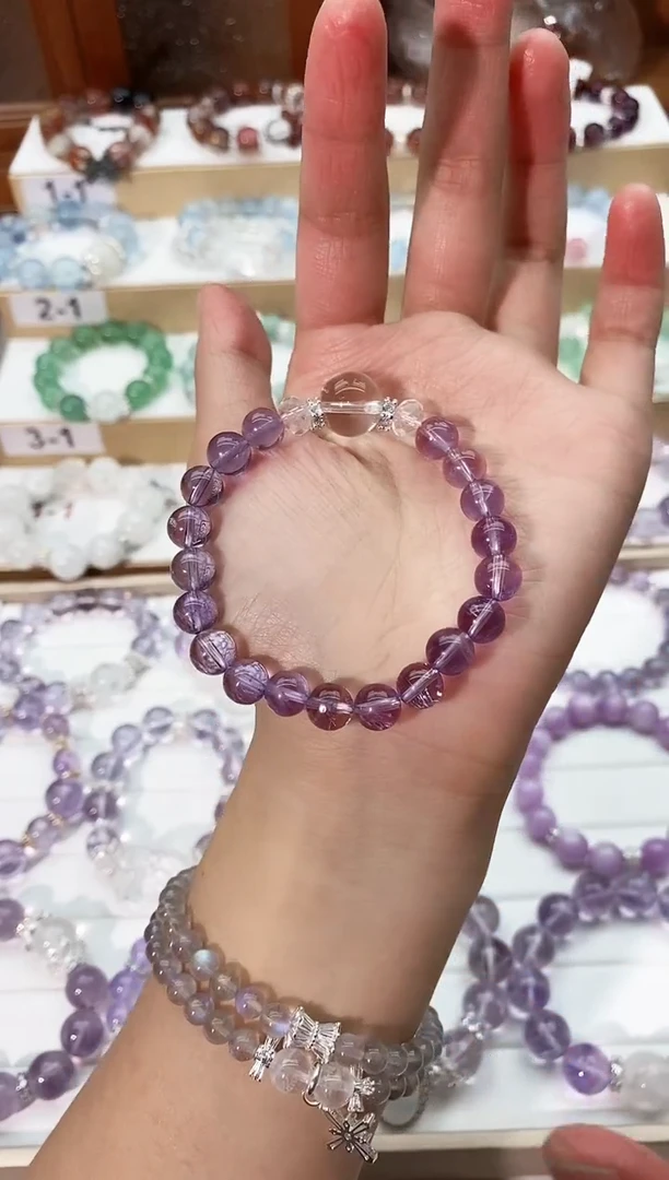 【闪购商品】水晶手串未镶嵌巴西紫水手串