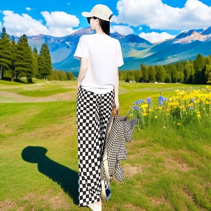 两件套套装休闲时尚洋气阔腿裤减龄2022女高腰夏季运动新品潮显瘦