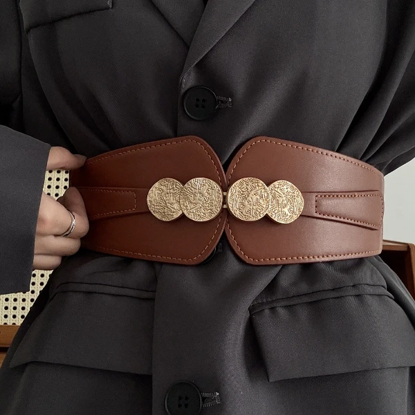 腰带女士弹力松紧宽腰封装饰外搭连衣裙子百搭时尚个性皮带裙带潮