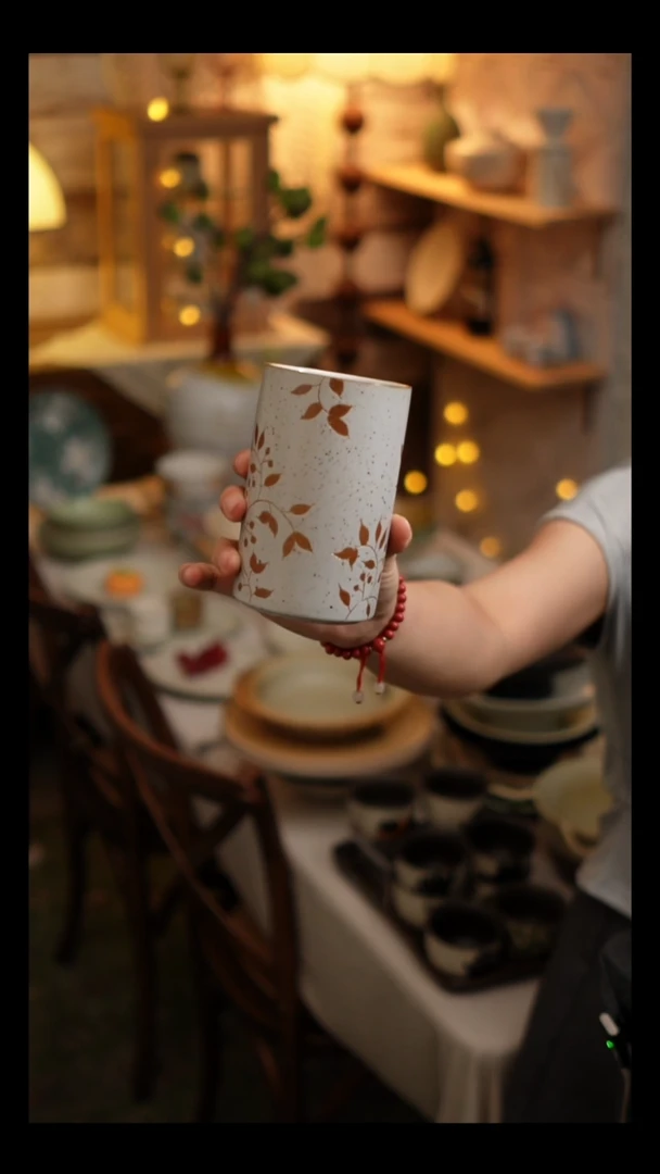 瓷片蔓心工作室杯子