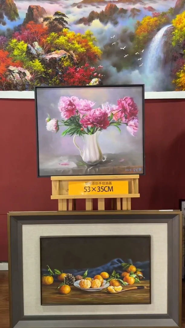 油画【91号】朝鲜原创纯手绘孤品油画丨顺丰包邮