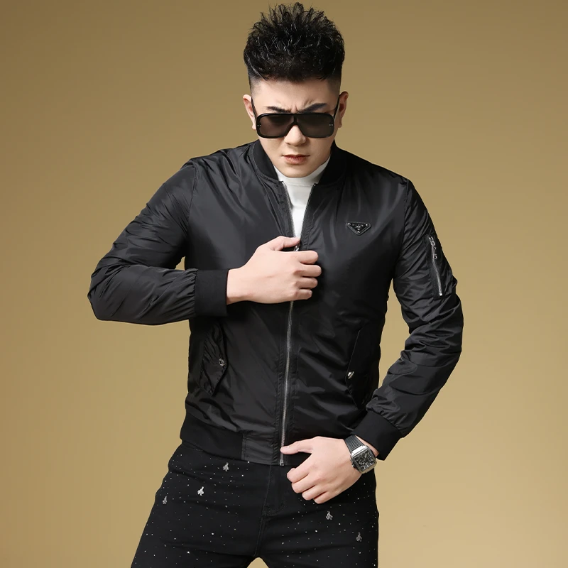 男士高端时尚外套2025新款潮牌短款棒球服秋装上衣休闲夹克男装
