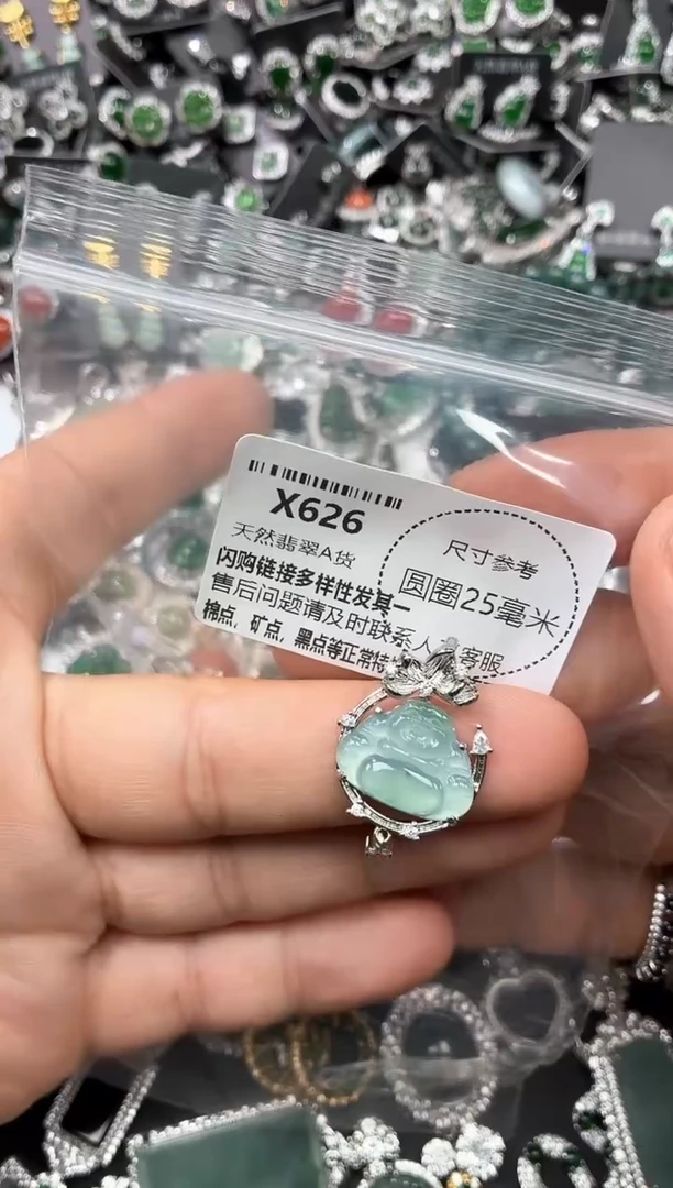翡翠未镶嵌颈饰X626吊坠
