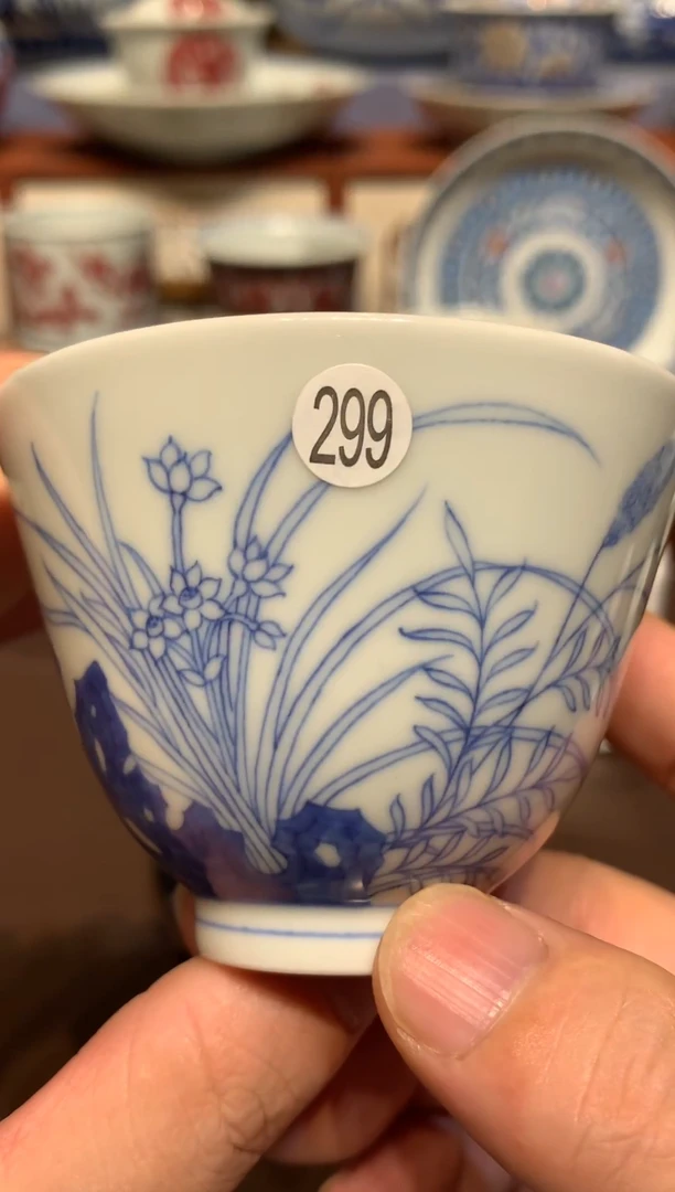 百**乐299青花杯子微瑕