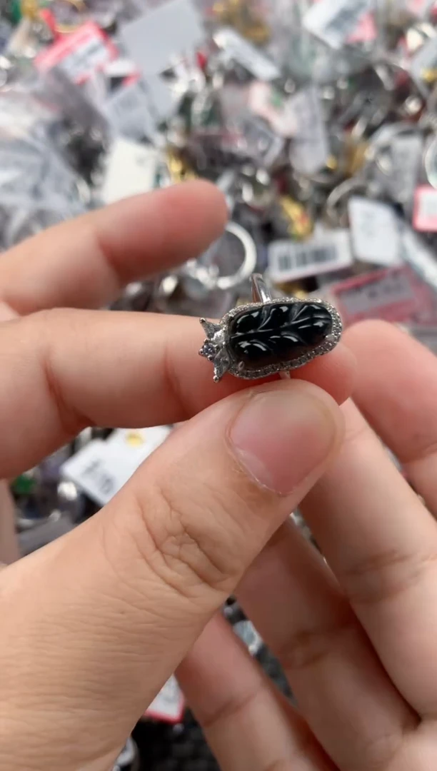 银S925镶嵌戒指翡翠111     4