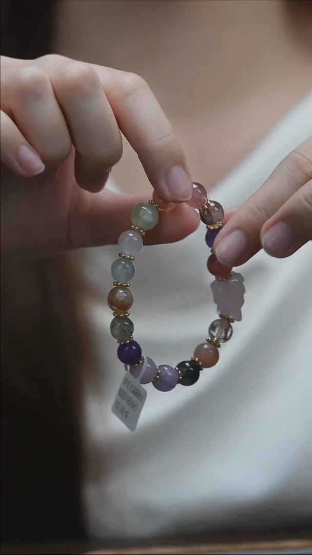 水晶手串未镶嵌凤九水晶手串