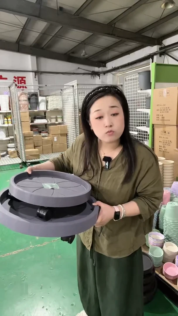 2个钢化圆形树脂轮托，450型号+400型号，灰色