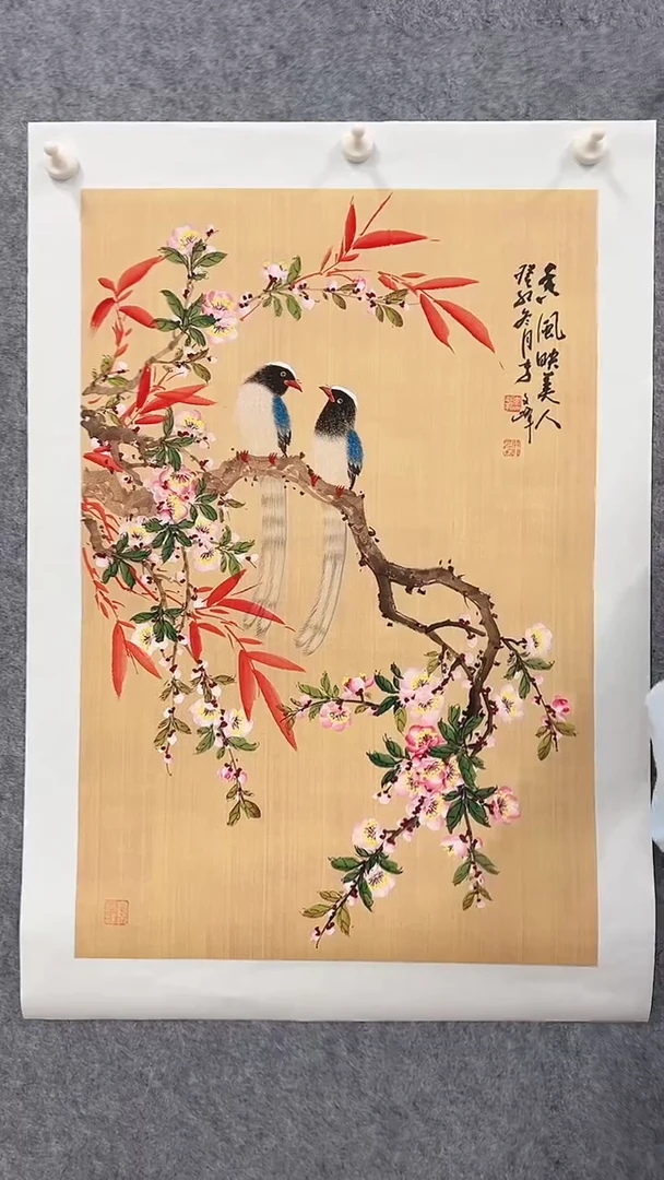 国画李文峰2.8平尺花鸟