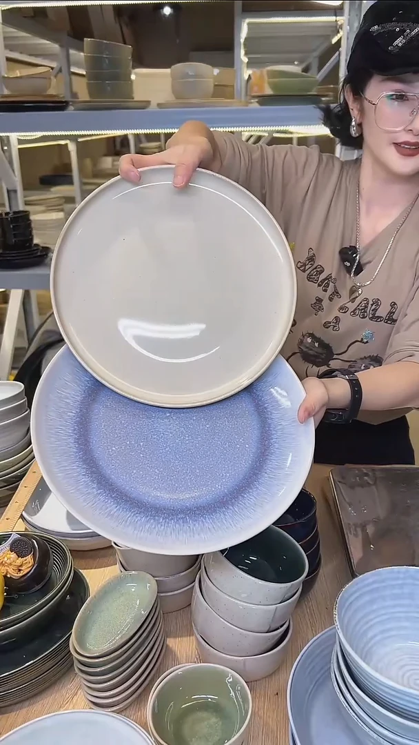 瓷134高温釉下彩陶瓷餐具默认微瑕