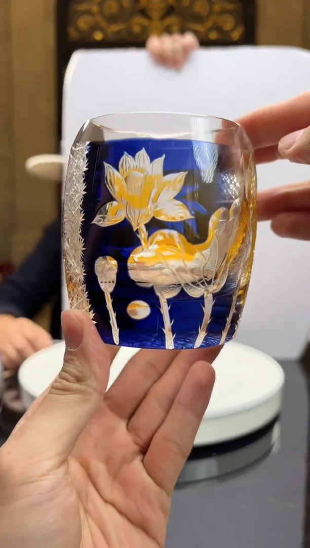 【闪购商品】摆件鱼刻面杯子一只