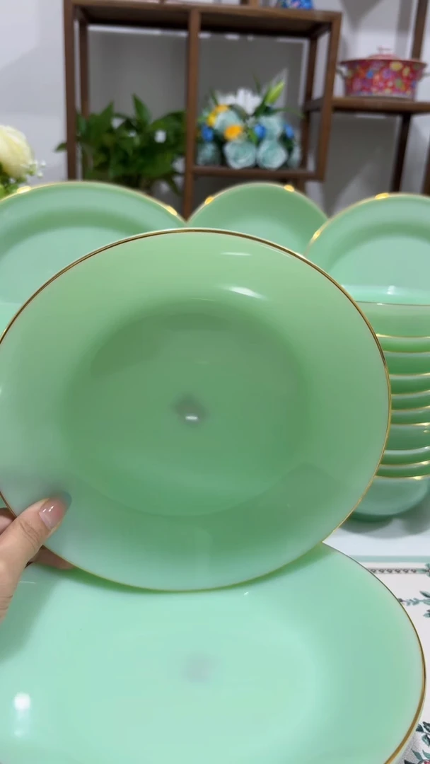 8英寸深盘10个  玉瓷【贝美】