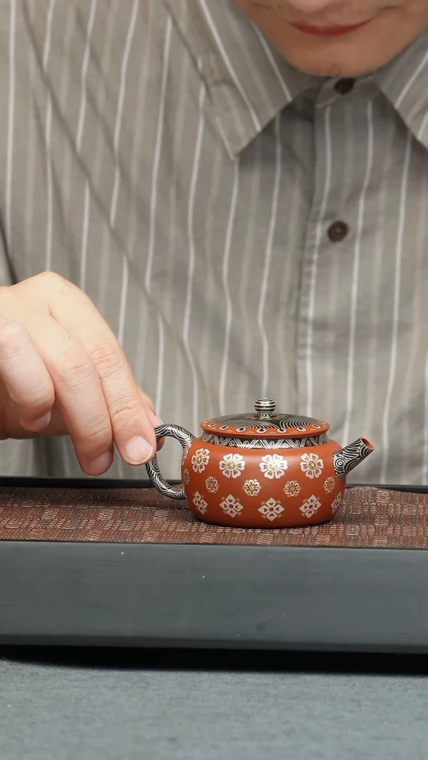 茶壶紫砂五堂 老花桑扁