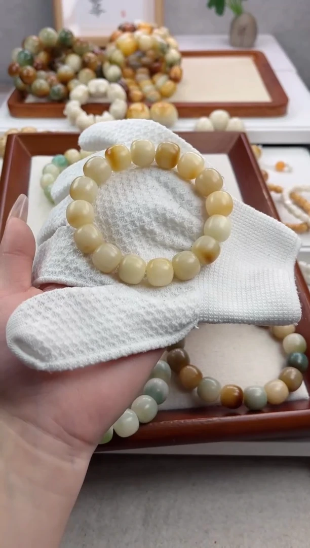 【闪购商品】菩提根/象牙果手串干磨桶珠13*14手串W89