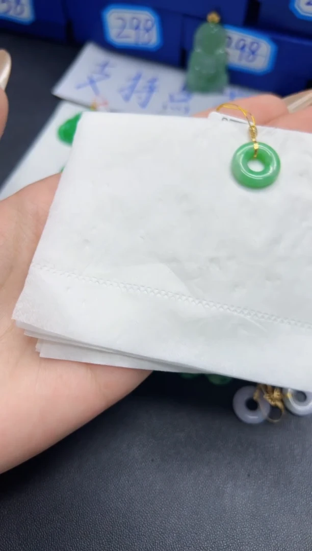 【闪购商品】翡翠颈饰18K金镶嵌Y缅料A货/支持复检/一件