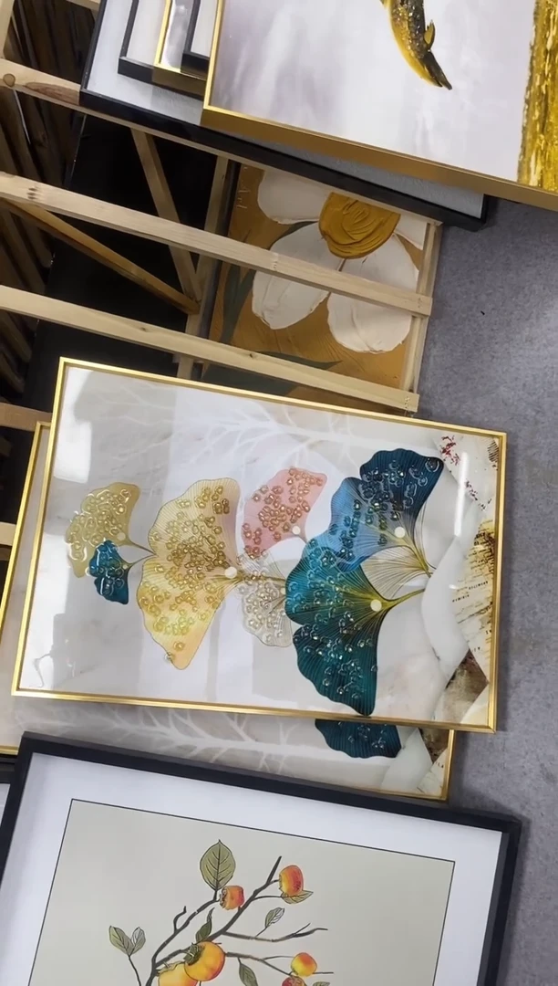 横款装饰画花一个