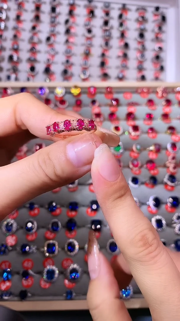 【闪购商品】红宝石戒指银S925镶嵌111111