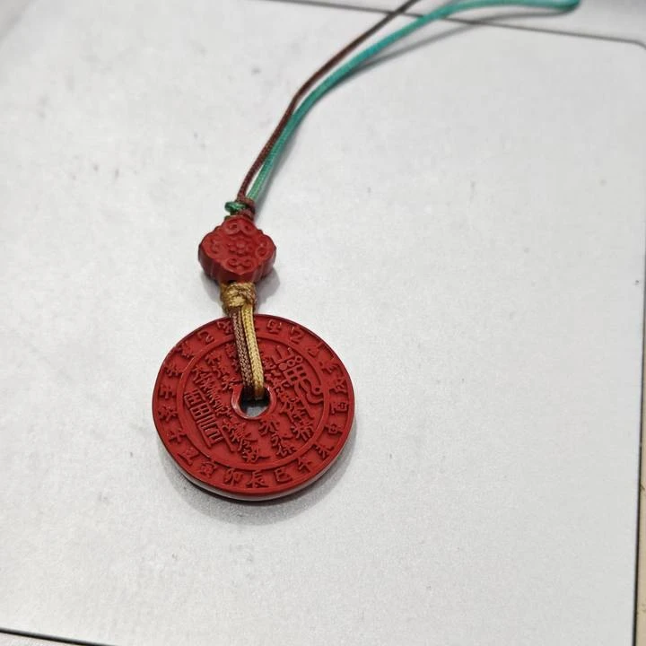 含辰砂工艺品朱砂花钱挂件-532318