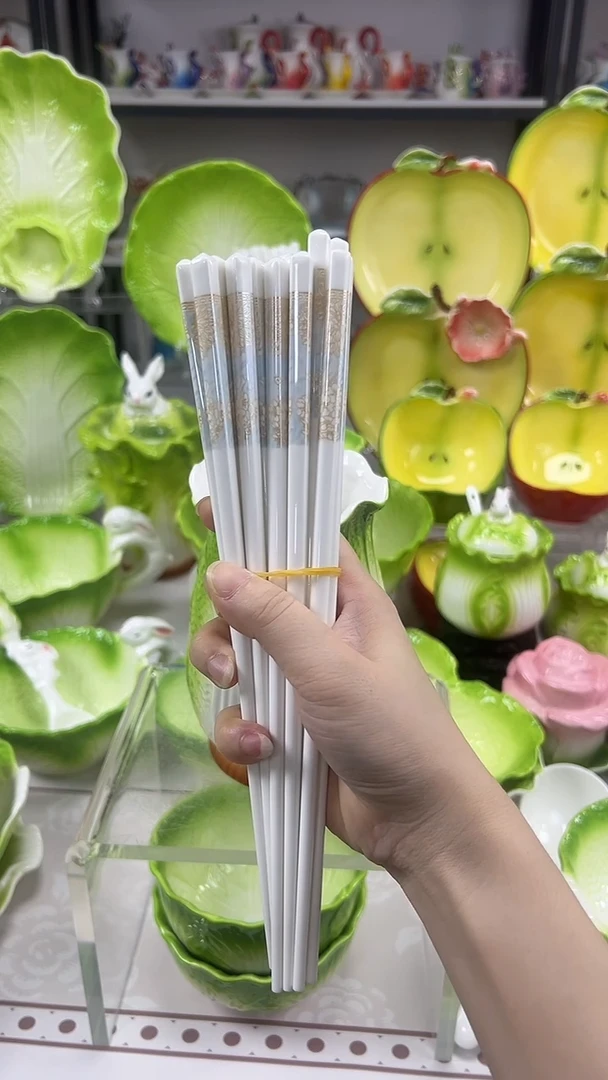 陶瓷筷子10双，，，，，