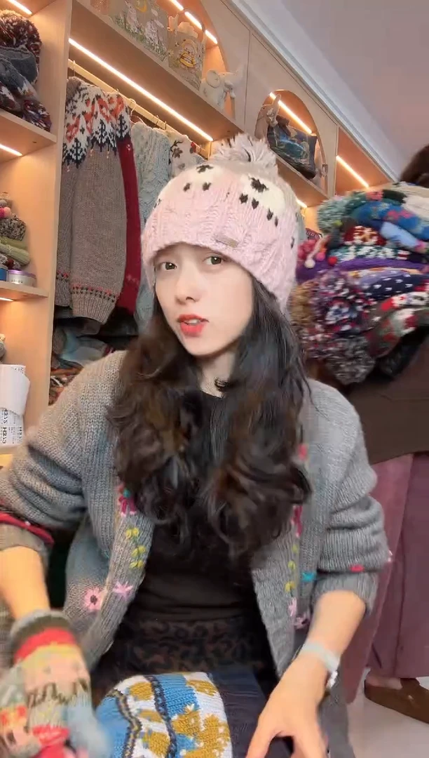 绵羊毛百羊毛肖恩羊单球帽