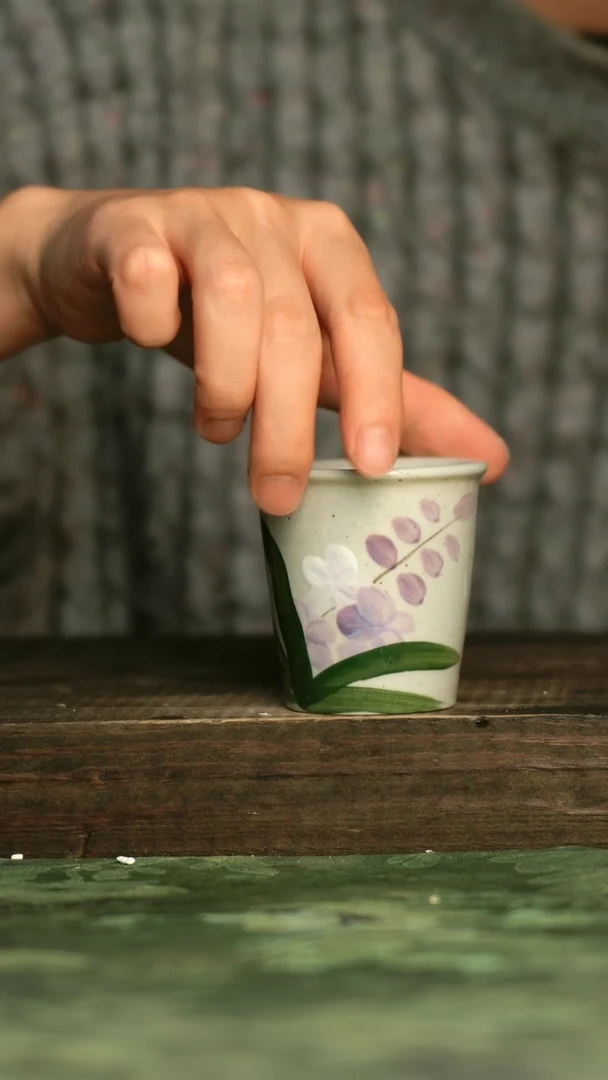 陶瓷青诗集手工手绘瓷器