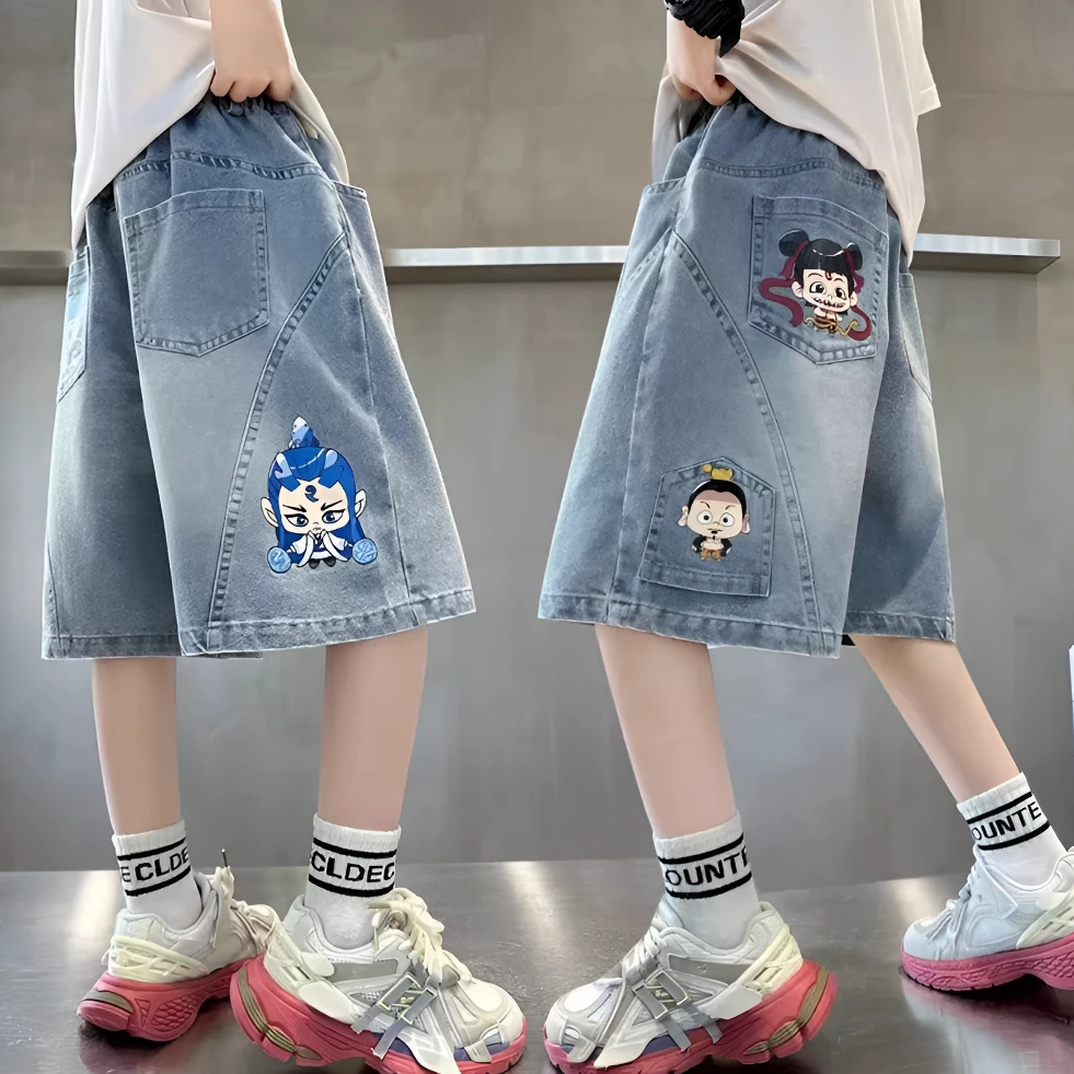 【2025新款】儿童牛仔短裤男童百搭时尚韩版牛仔短裤休闲夏季中大童