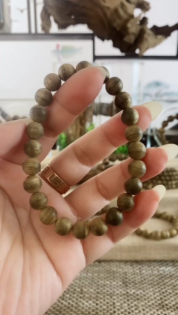 手串沉香正区文莱熟结老料9MM单圈