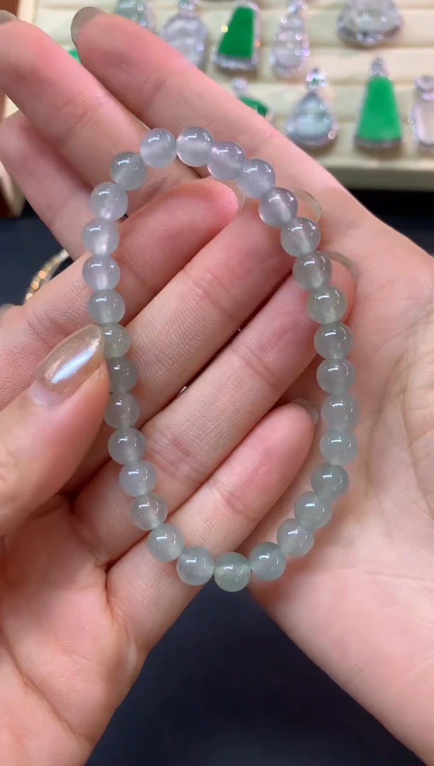 足金镶嵌手串翡翠手串|2100+105