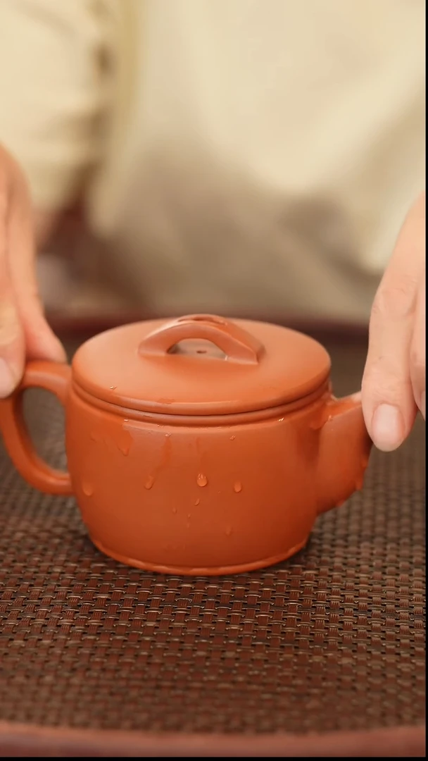 茶壶紫砂汉瓦 朱泥 瑕疵 175cc