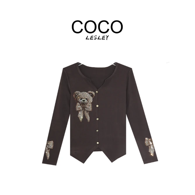 【COCO LESLEY】B79500新款洋气百搭休闲针织衫