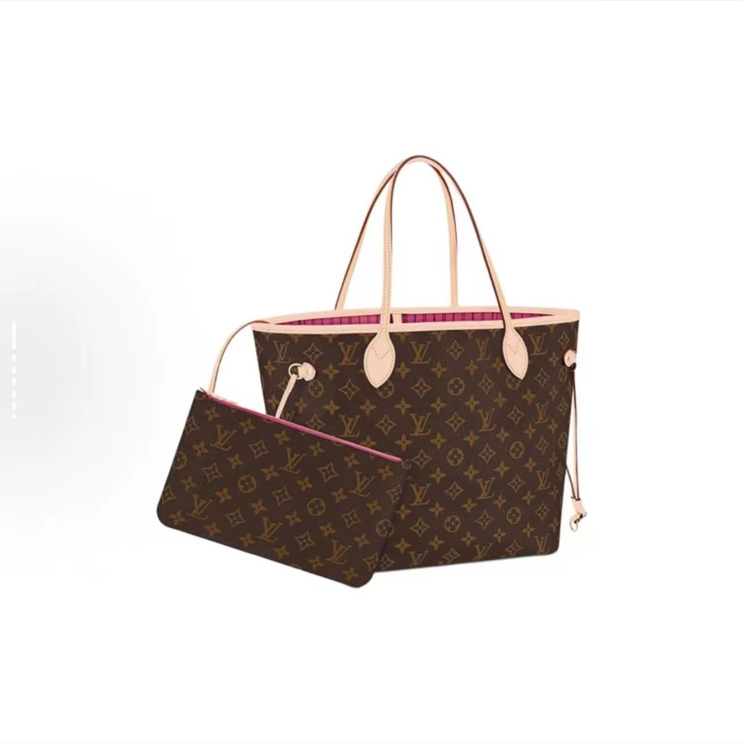 99新 LouisVuitton/路易威登 谭凯专属 LV玫红购物袋包 THZA430