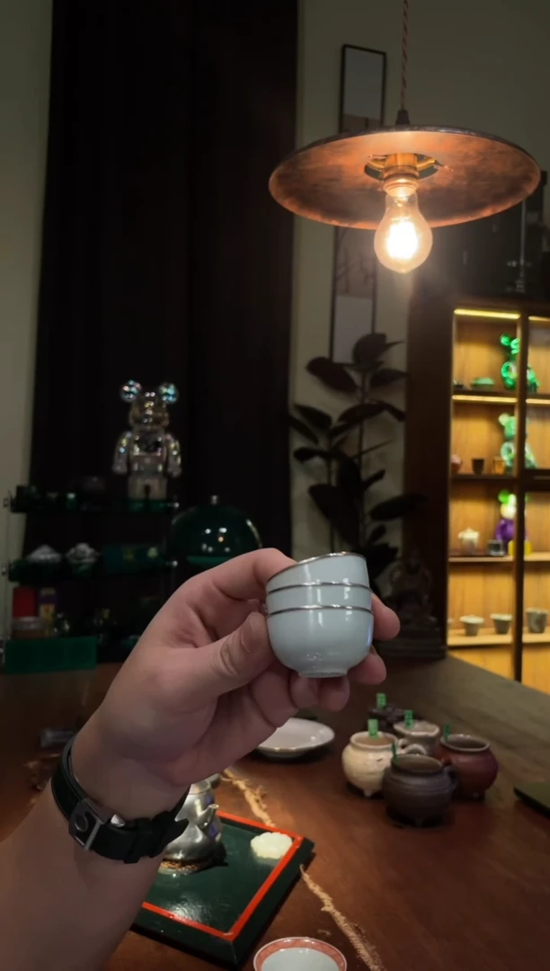 包银素胎小杯3只款