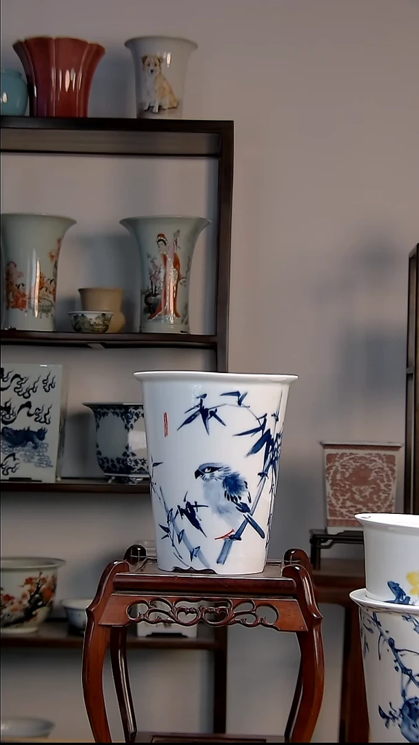 景德镇陶瓷手工花盆