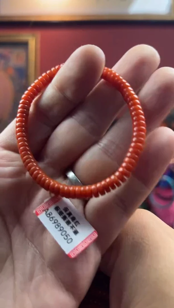 【闪购商品】南红玛瑙.未镶嵌3号瓦西切片手串ylp 5-6mm