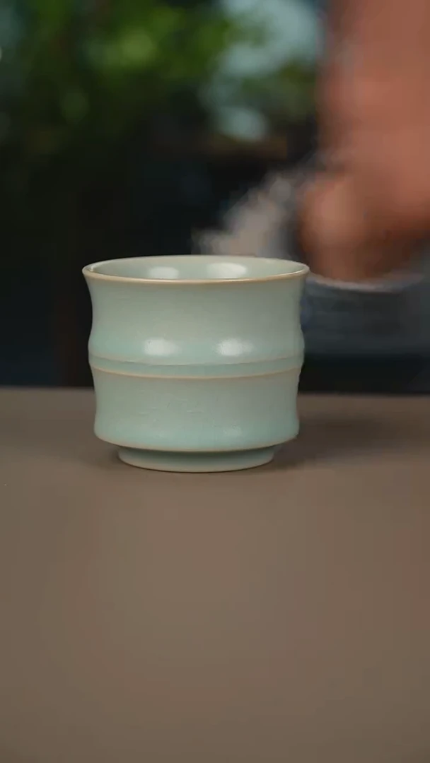 仿古竹节杯微暇1