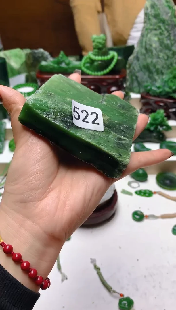 未镶嵌和田玉（碧玉）珠宝半成品用****91